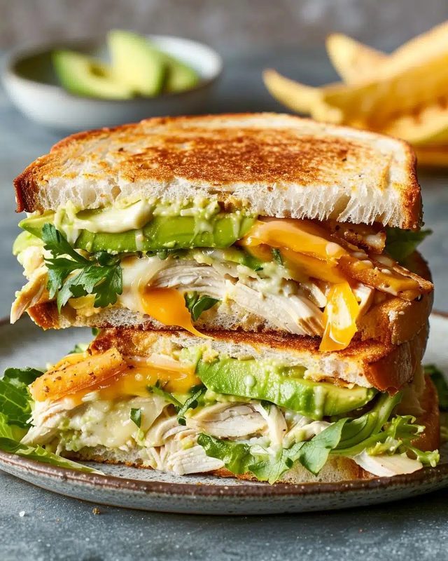 BBQ Chicken & Melted Cheddar Hot Grilled Hero